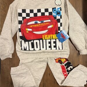 Disney Red and Gray Lightning McQueen Kids Matching Set